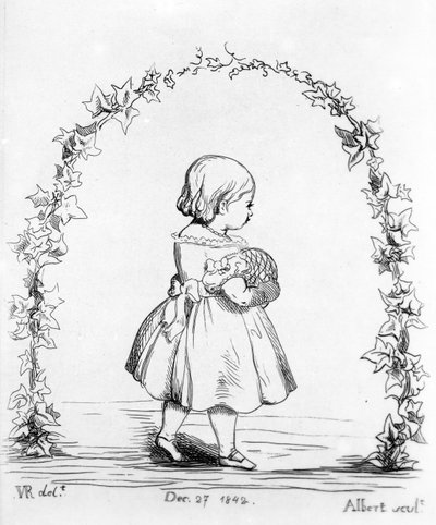 Victoria, The Princess Royal, engraved by Prince Albert by Queen Victoria